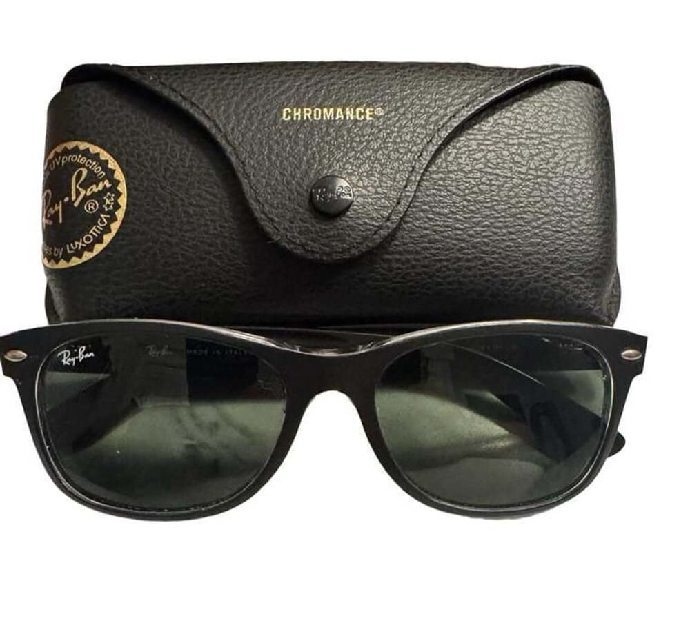 Ray-Ban New Wayfarer RB2132 6052 Black Clear Sunglasses 55-18